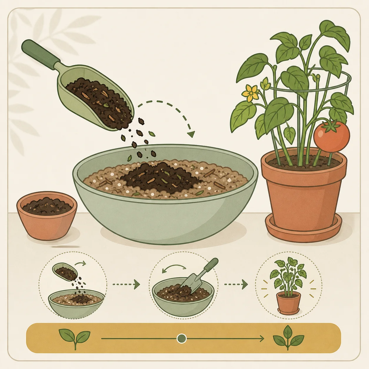 Compost proportions compared in container potting mix