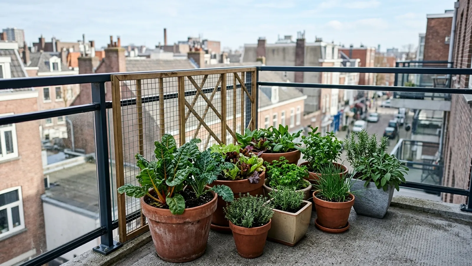Side-by-side illustration of a lakefront Chicago balcony and an inland balcony, both marked with the same April 21 to October 19 outdoor growing window but different winter hardiness zones